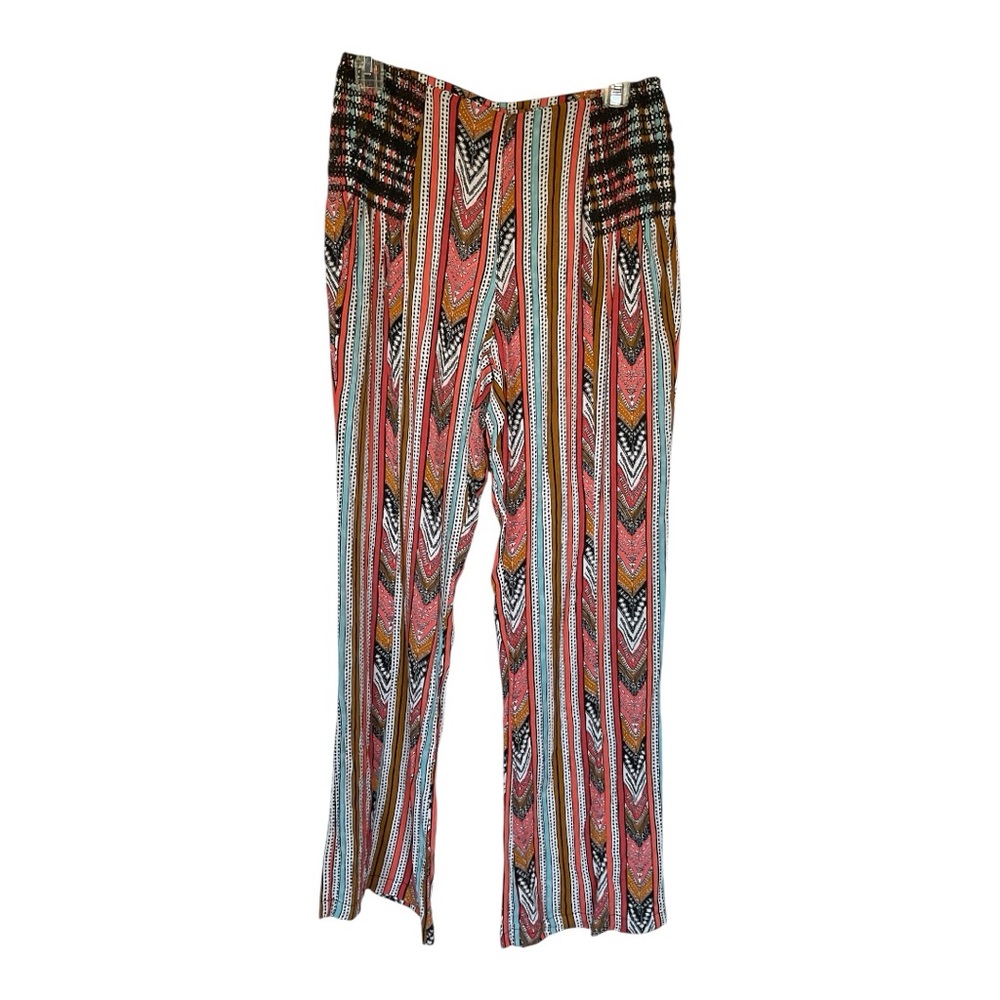Rewash Red and Orange Wide Leg Pants